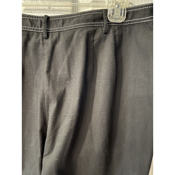 Neiman Marcus Pants Womens Plus 18 crop Side Zip Stretch Textured Black casual - Picture 6 of 8